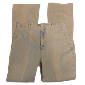 Free People Level Up Slit Slim Flare Jeans | Neptune | Blue Tan Mix | NWT | 32